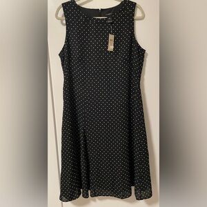 NWT Ann Taylor Polka Dot Sheath Dress, Size 14